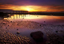 blackpool beach sunset